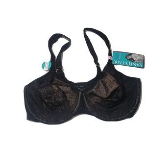 Vanity Fair Black Women's Exquisitely You Full Figure Underwire Bra Size 38D